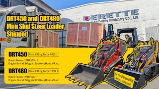 Four Loaders Shipped —— Three DRT450 and One DRT480 Mini Skid Steer Loader [upl. by Oal]