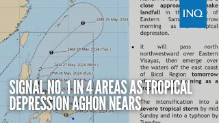 Signal No 1 in 4 areas as Tropical Depression Aghon nears [upl. by Matthew]