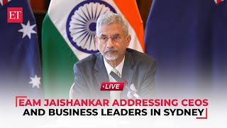 LIVE  EAM Jaishankar addresses Business leaders and CEOs in Sydney  IndiaAustralia ties [upl. by Heaps911]