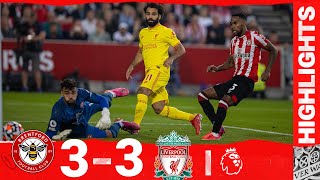 Highlights Brentford 33 Liverpool  Salah scores 100th Liverpool league goal but Reds held [upl. by Mosenthal]