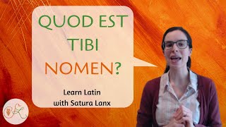 Spoken Latin  How to speak Latin  quotWhats your namequot [upl. by Ainotahs]