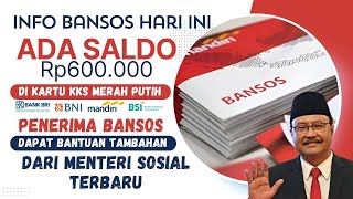 INFO PENCAIRAN BANSOS HARI INI ADA SALDO MASUK Rp400000 amp Rp1800000 DI KARTU KKS [upl. by Kan]