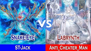 SnakeEye Fire King Vs Labrynth  STJack Vs AntiCheaterMan  High Rated  Dueling Book [upl. by Rumery421]