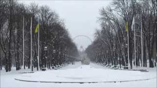 зима в Парке Горького Харьков winter in Kharkov Gorki park [upl. by Brynne707]