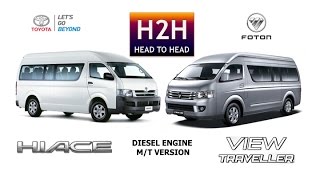 H2H 56 Toyota HiAce vs Foton View [upl. by Eillod645]