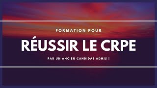 CRPE Comment réussir le CRPE à coup sûr [upl. by Belloir]