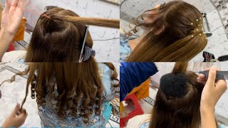 Trendy Tail Hairstyle Wedding Hairstyle Open Hairstyle New Hairstyle hoorainsalon hairstyle [upl. by Ynobe]