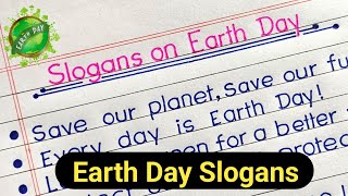 Best Earth Day Slogans in English  Slogans on World Earth Day [upl. by Mert]