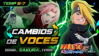 Los cambios de voces del DOBLAJE de Naruto Shippuden [upl. by Aihsat143]