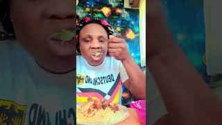 Asmr mukbang rice with salad and assorted meat stew [upl. by Elicia]