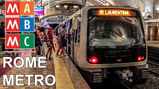 🇮🇹 Rome Metro  All the Lines A  B  C  Metro di Roma  Tutte le Linee 4K 2020 [upl. by Shantee620]