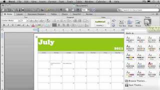 Create a calendar  Word 2011 [upl. by Sunda]