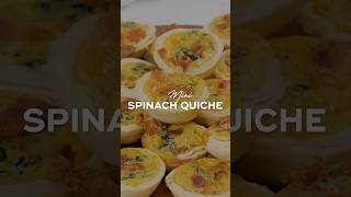 Mini Spinach Quiche mini muffin quiche recipe thanksgivingrecipes holidayparty appetizers [upl. by Ainahtan]