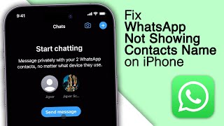 How To Fix WhatsApp Not Showing Contacts Name On iPhone 4 Solutions [upl. by Hanley]