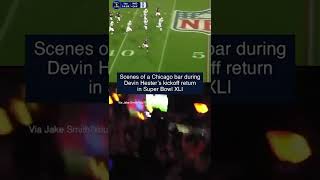 A Chicago Bar during Devin Hesters Super Bowl Return 🔥 shorts chicagobears nfl football [upl. by Ennovaj]