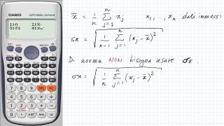 Uso delle funzioni statistiche di base con la calcolatrice scientifica [upl. by Kristof45]