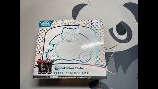 Opening Pokemon 151 Pokemon Center ETB [upl. by Hanikas757]