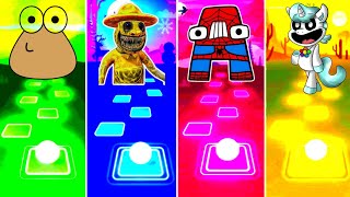 Pou Coffin 🆚 Zookeeper Coffin 🆚 Alphabet Lore 🆚 Crafty corn Coffin Tiles Hop Edm Rush [upl. by Dranek]