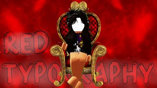 RED Typography Edit POPPYYSEC poppyeditsonyoutube [upl. by Lezti]