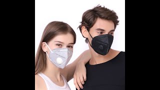 Face Mask Respirator with Active Carbon Filter FFP2 KN95 N95 [upl. by Durrett597]