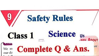 Safety Rules Class 1 Science Chapter 9safetyrules science [upl. by Aierdna]