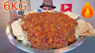 تحدي تشيلي كون كارني المكسيكي الحار وبوزن ٦ كيلو Spicy Shredded Beef Mexican Chili Con Carne 13lbs [upl. by Ymmij]