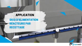 Skid dalimentation réacteurs par recettage  Transfert pneumatique phase dense  Palamatic Process [upl. by Skeie]