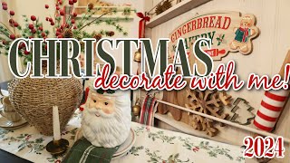 NEW CHRISTMAS DECORATE WITH ME  TRADITIONAL CHRISTMAS DECOR  Kitchen Coffee Bar amp Dinning Room [upl. by Oiramed496]