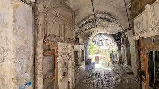 Walking to the place where Jesus was crucified and resurrected Jerusalem in a nontouristy alleys [upl. by Assenahs846]