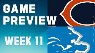 Chicago Bears vs Detroit Lions  2023 Week 11 Game Preview [upl. by Eikkin]