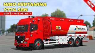 RILISS MOD HINO PERTAMINA YTTA SBN TERBARU FULL DETAIL bussid v43 [upl. by Olatha]