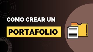 como crear un portafolio [upl. by Yekcor]