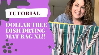 Let’s make a GIANT tote using DISH DRYING MATS dollartree sewingdiy dollartreehacks [upl. by Ursulina]