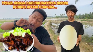 MASYAALLAH NIKMATNYA MUKBANG TELUR ANGSA DAN BEBEK BUMBU HITAM KHAS MADURA [upl. by Franciscka]