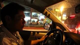 Trajet de nuit dans Manille Philippines  Overnight journey by car in Manila  Philippines [upl. by Galvin21]