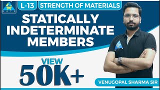 Strength of Materials  Module 1  Statically Indeterminate Members  Lecture 13 [upl. by Anibur]