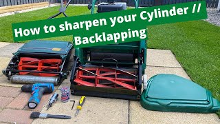 How to Sharpen a Cylinder mower  Back lapping [upl. by Lovering]