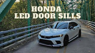 11th Gen 2022 Honda Civic Si OEM LED Illuminated Door Sills Installation [upl. by Bridwell]