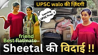 UPSC Aspirant leaving Delhi 😰  Sheetal ki vidai😭  Hostel life  Journey of UPSC Aspirants📚 vlog [upl. by Freed38]