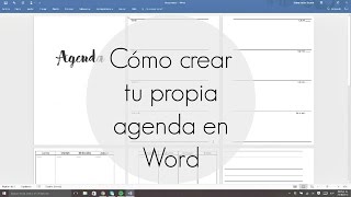 Cómo crear tu propia agenda en Word  Julieta Jareda [upl. by Allemat]