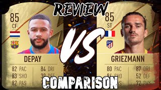 ANTOINE GRIEZMANN 85 VS MEMPHIS DEPAY 85  FIFA 22 PLAYER REVIEW  FIFA 22 ULTIMATE TEAM [upl. by Argella]