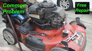 Lawn Mower Wont Start  Carburetor Removal Cleaning amp Replacement [upl. by Iliam]