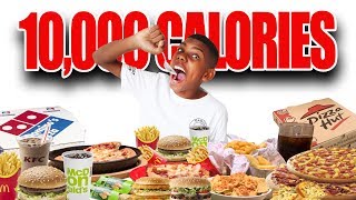 I ATTEMPTED TO EAT 10000 CALORIES IN 24 HOURS CHALLENGE [upl. by Nivlam]