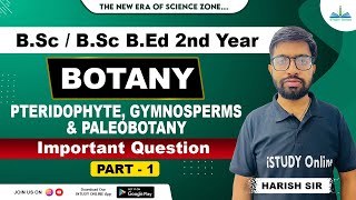 Pteridophyte Gymnosperm and Paleobotany  Important Questions  lecture1  Botany  iSTUDY Online [upl. by Durwood]