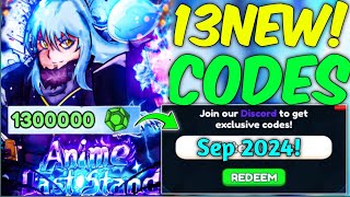 ⚠️New Codes⚠️ ALL WORKING CODES FOR ANIME LAST STAND IN 2024 ROBLOX ANIME LAST STAND CODES [upl. by Ibmab]