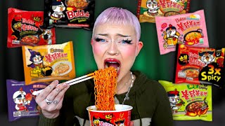 German Girl tries amp rates all Samyang fire noodles 💀 [upl. by Harriman616]