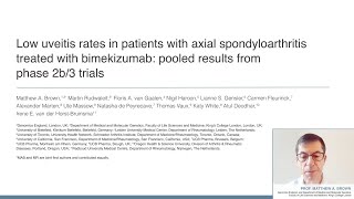 Low uveitis rates with axial spondyloarthritis treated with bimekizumab [upl. by Morey204]