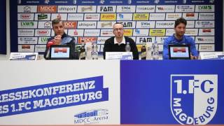 Pressekonferenz vor dem Spiel MSV Duisburg gegen 1 FC Magdeburg [upl. by Helge]