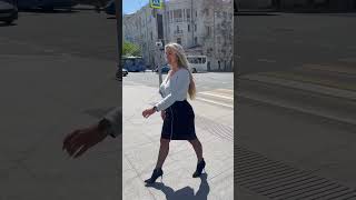 Beautiful Lady Walking Down The Streets [upl. by Yendic]