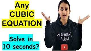 CUBIC EQUATION FACTORIZATION SHORTCUT SOLVING CUBIC EQUATIONS IN 10 SECONDS Math Tricks [upl. by Dole372]